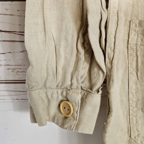 Mate The Label | Organic Linen Natural Buttoned Jumpsuit NWT - Picture 7 of 9